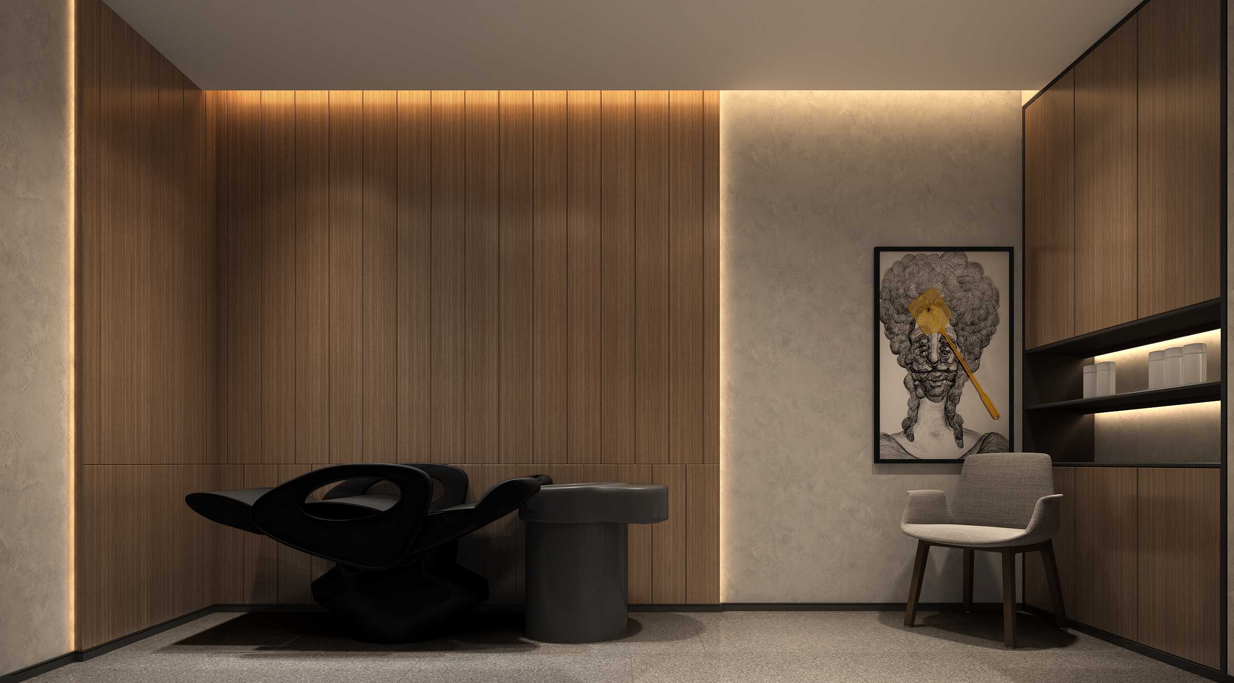 金山區(qū)辦公室裝修理發(fā)店裝修設計-第4張圖片-上海古都建筑設計集團