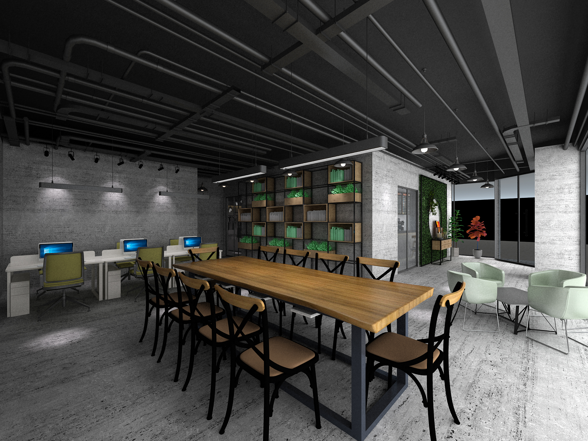 徐匯區(qū)工業(yè)風(fēng)格服裝店辦公室裝修設(shè)計-第3張圖片-上海古都建筑設(shè)計集團(tuán)