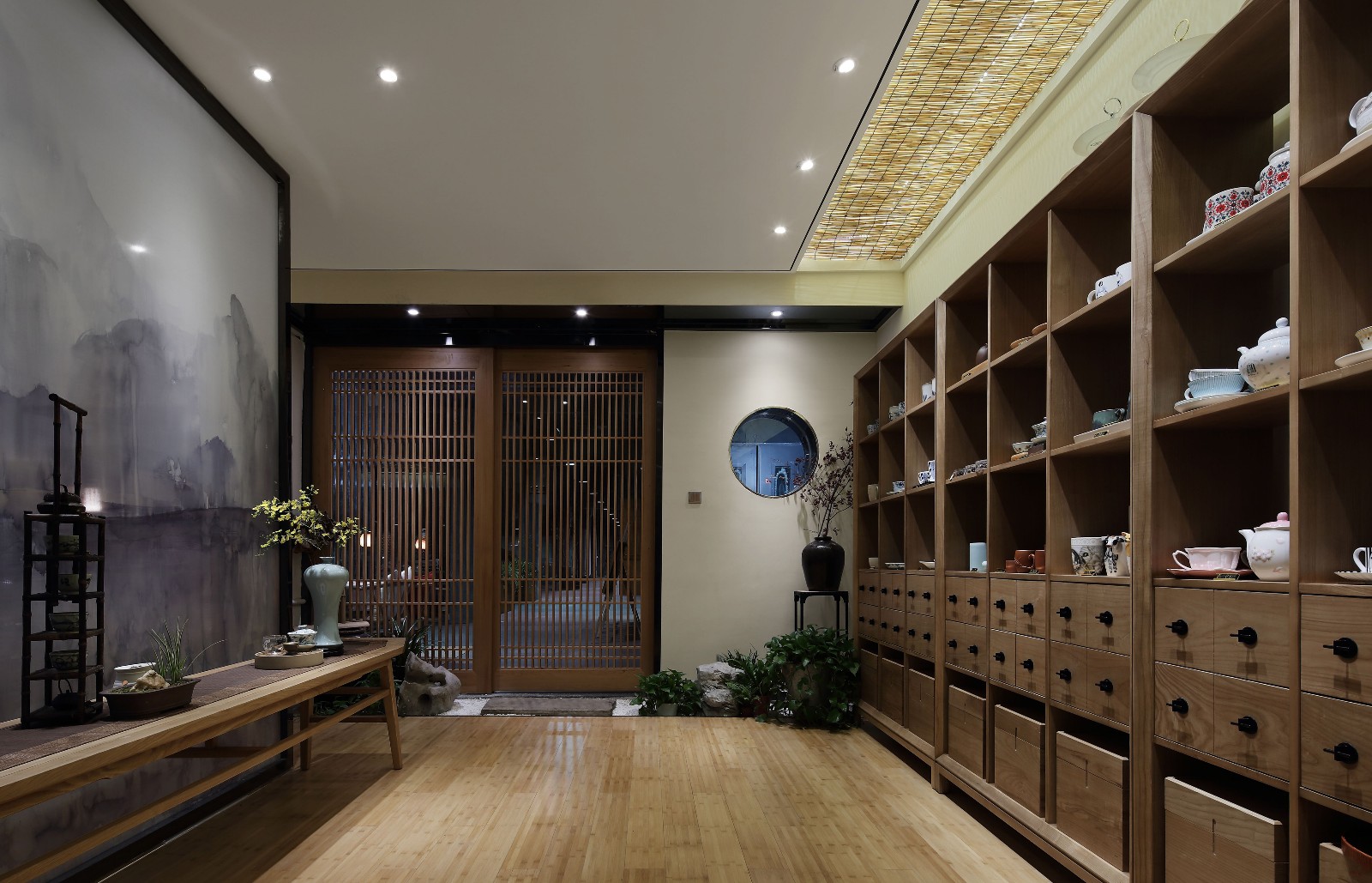 普陀區(qū)120平茶莊裝修設(shè)計-第5張圖片-上海古都建筑設(shè)計集團