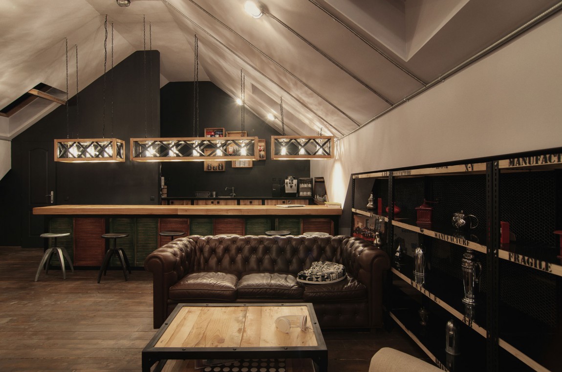 浦東新區(qū)120平工業(yè)風(fēng)咖啡廳裝修設(shè)計-第15張圖片-上海古都建筑設(shè)計集團