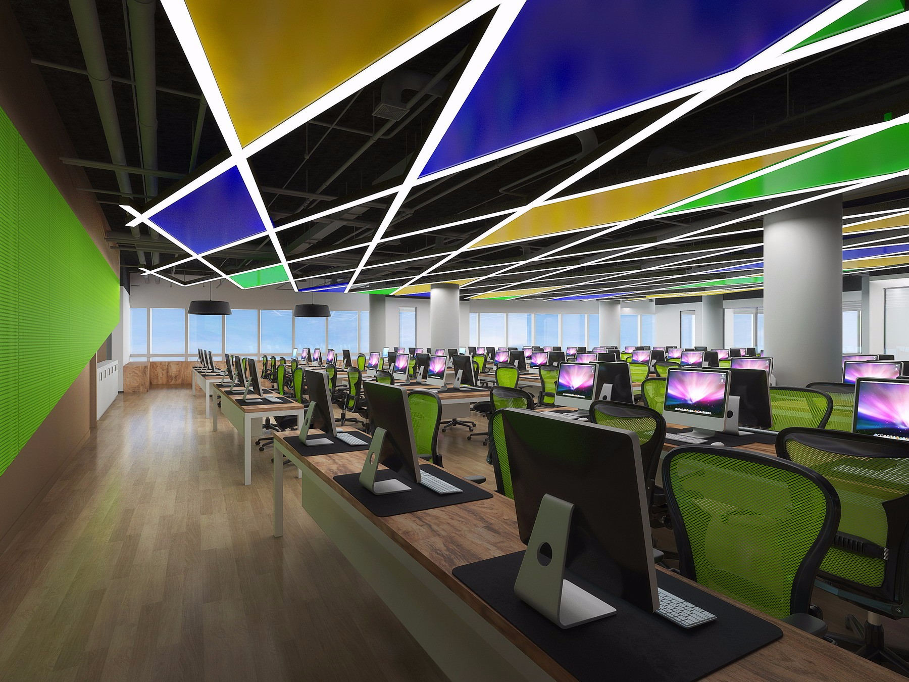 現(xiàn)代科技風格辦公室裝修設計-第3張圖片-上海古都建筑設計集團