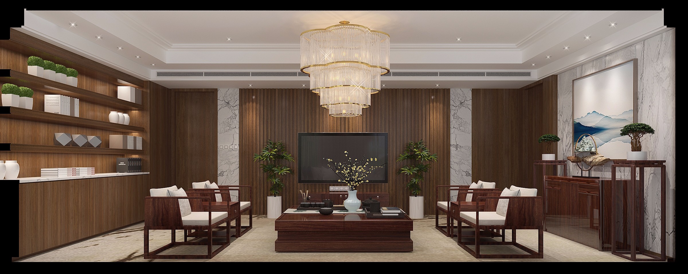 古典大氣老板辦公室裝修設計-第9張圖片-上海古都建筑設計集團