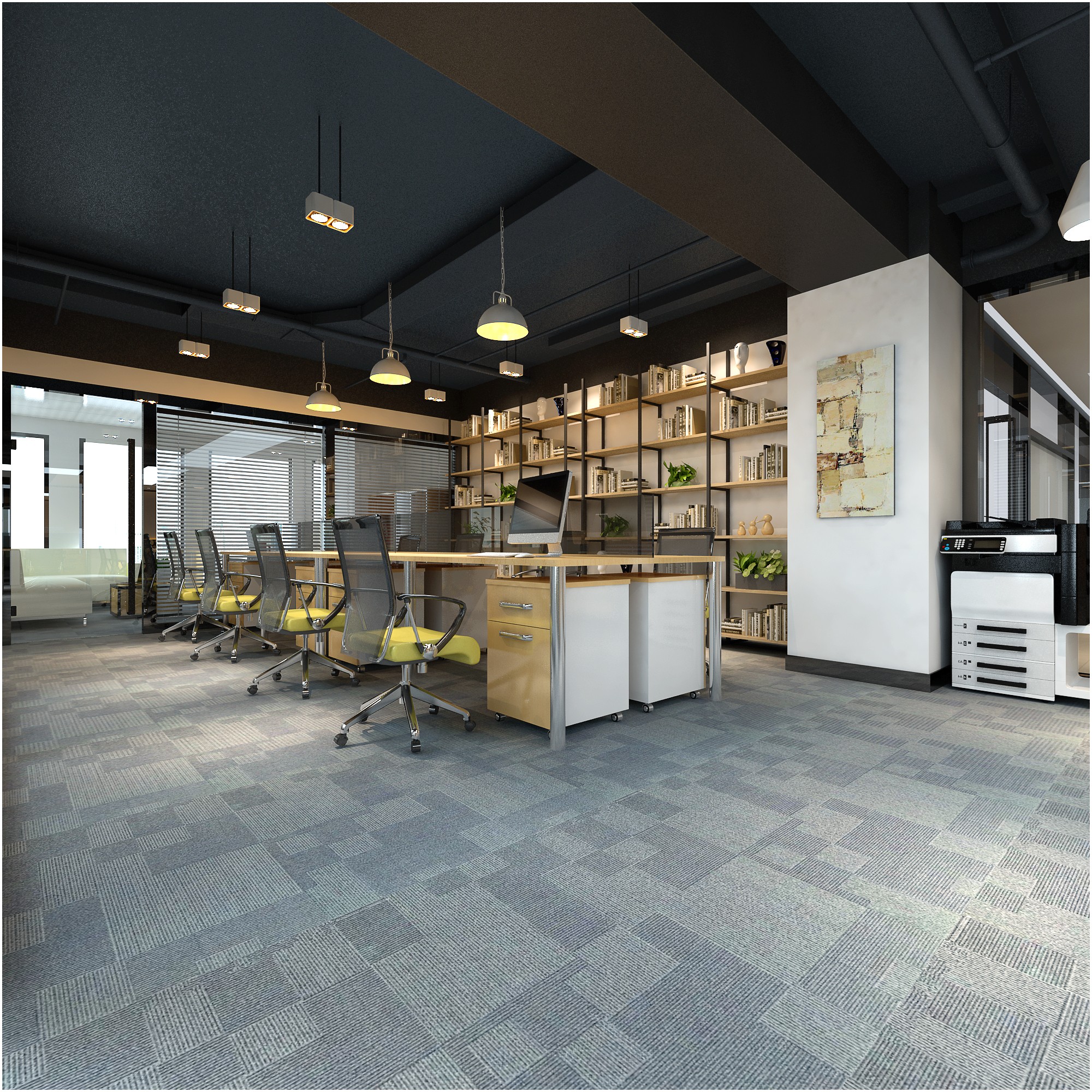 現(xiàn)代文藝辦公室裝修設計-第3張圖片-上海古都建筑設計集團