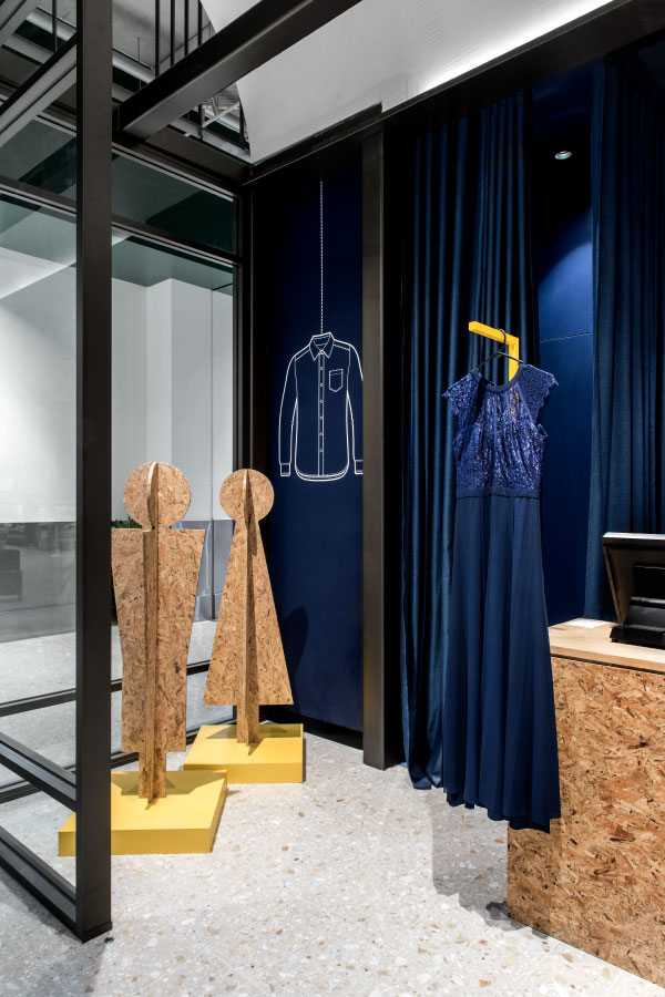 清新藍調干洗店裝修設計-第4張圖片-上海古都建筑設計集團 清新藍調干洗店裝修設計-第4張圖片-上海古都建筑設計集團