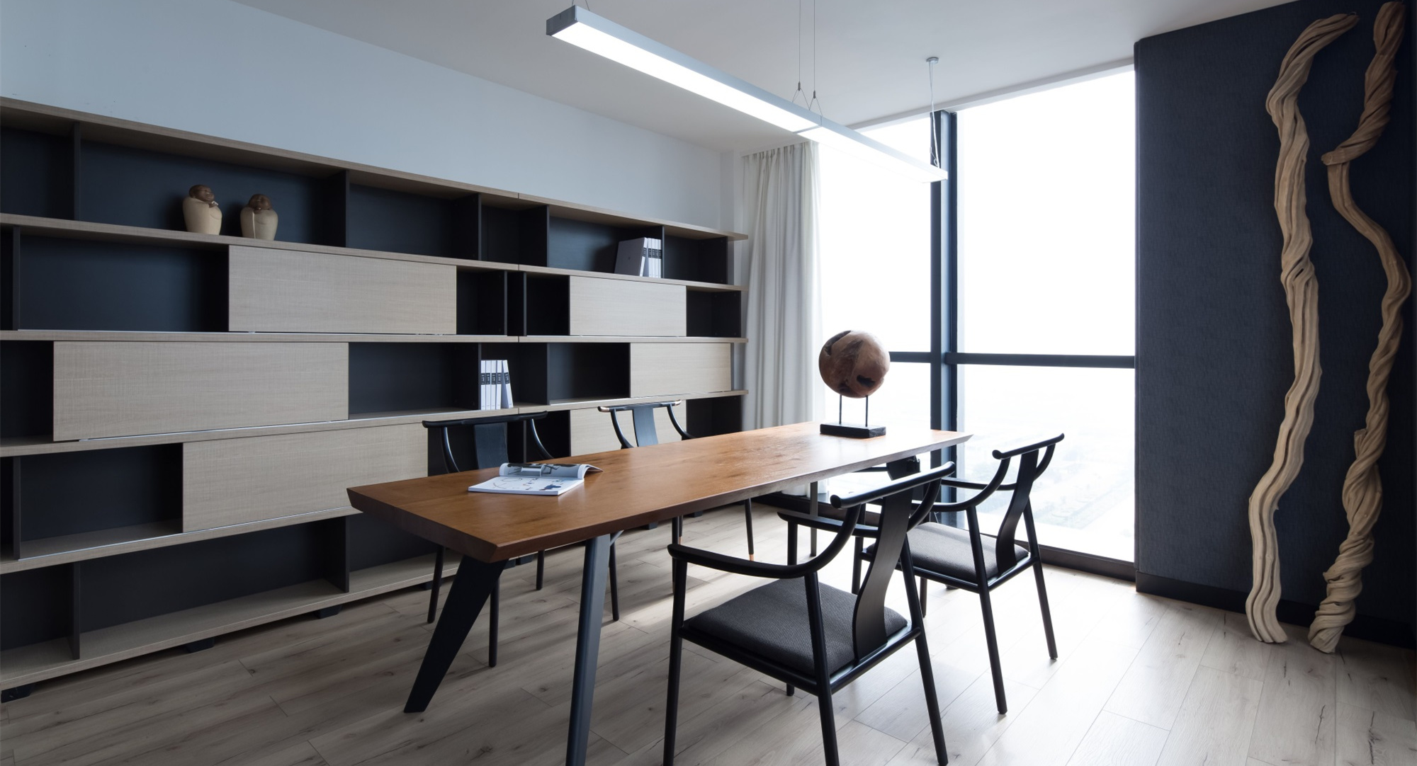 商務(wù)穩(wěn)重風格辦公室裝修設(shè)計-第3張圖片-上海古都建筑設(shè)計集團