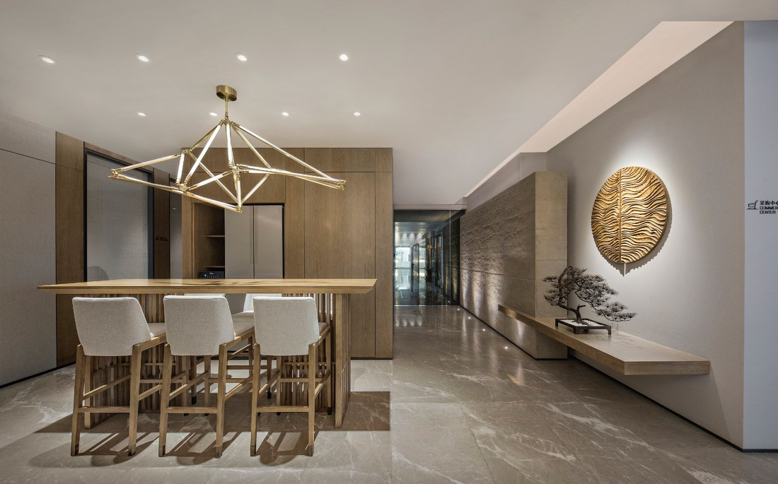 木質(zhì)時尚風格辦公室裝修設計-第1張圖片-上海古都建筑設計集團