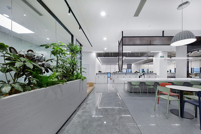 浦東張江4100平米辦公室設(shè)計裝潢實(shí)景-第2張圖片-上海古都建筑設(shè)計集團(tuán)